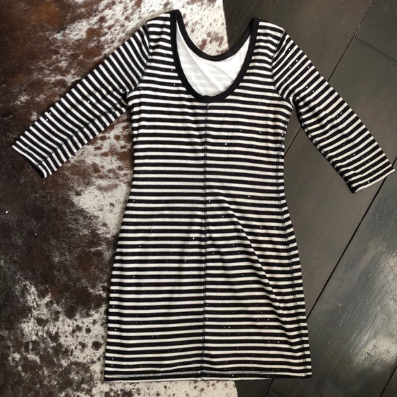 Express stripped sequin dress tunic - Picture 3 of 4